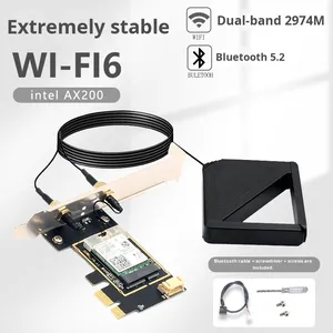 <span class=keywords><strong>Carte</strong></span> réseau sans fil <span class=keywords><strong>PCI</strong></span> <span class=keywords><strong>Express</strong></span> interne double bande 5G haute vitesse AX200 AX2974M avec Wi-Fi Gigabit - Product Image 3