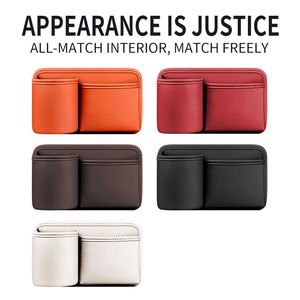 กระเป๋าเก็บของในรถยนต์หนังใส่ขวดน้ำได้ 500-1000 มล. อเนกประสงค์สำหรับใช้ภายในรถยนต์ - Product Image 3