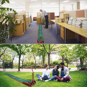 ऑटो बॉल रिटर्न सिस्टम के साथ वुड वेलवेट गोल्फ पुटिंग ग्रीन मैट मिनी गोल्फ गेम प्रैक्टिस उपकरण इनडोर आउटडोर उपयोग - Product Image 6