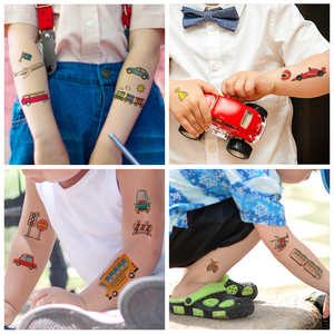 Tatuaggi temporanei per bambini, adesivi per auto, non tossici, a tema cartoni animati, per bambini, ragazzi e ragazze, per feste di compleanno - Product Image 4