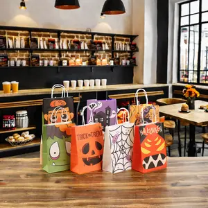 AT PACK Recyclable Custom Paper Bag Bolsa De Papel Kraft Personalizadas Paper Bags With Your Own Logo Coffee Shop Supplies