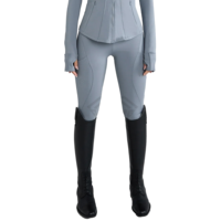 Pantalon d'équitation pour filles, confortable et respirant, blanc, coupe skinny, avec boutons-pression, pour concours et course, style jockey, athlétique