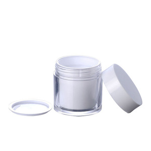 Cuidado DE LA PIEL <span class=keywords><strong>Crema</strong></span> facial pequeña Bálsamo labial vacío Plástico Doble pared Cosmético <span class=keywords><strong>Crema</strong></span> Tarro Botella Set con tapa - Product Image 6