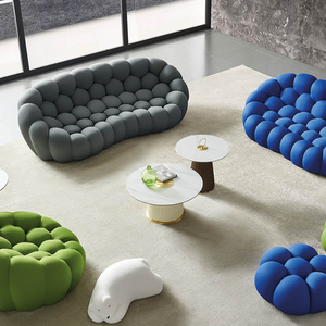 Conjunto de Sofá <span class=keywords><strong>Burbuja</strong></span> Moderno, Sofá Nube de Lujo con Otomana, Sofá de Tela Personalizado para Sala de Estar, Hogar, Vestíbulo de Hotel - Product Image 2