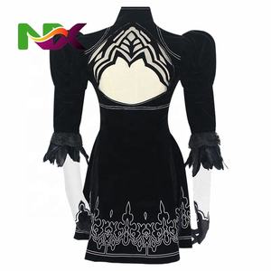 Costume de <span class=keywords><strong>cosplay</strong></span> Nier Automata <span class=keywords><strong>2B</strong></span>, robe de guerrière robotisée d'anime, tenue de jeu de rôle, stock de vente en gros d'usine - Product Image 5