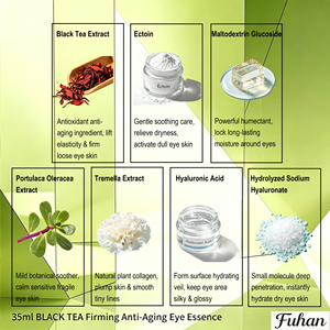 Siero Contorno Occhi Rassodante Anti-Età con Estratto di Tè Nero, Tremella <span class=keywords><strong>e</strong></span> Portulaca, Ectoina, Acido Ialuronico, Anti-Rughe, Attenua le Linee Sottili, Idratante - Product Image 3