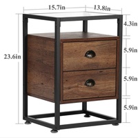 Table de chevet avec rangement, style nordique, structure métallique, table d'appoint multifonctionnelle pour canapé, mobilier de salon pour la maison