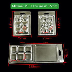 บรรจุภัณฑ์พลาสติกแบบฝาพับใส CPET รีไซเคิลได้ ได้รับการรับรองมาตรฐาน ISO พร้อมโลโก้สั่งทำ สำหรับเทียนหอมและกล่องเทียนพร้อมสติกเกอร์ - Product Image 2