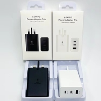 Chargeur rapide USB C 65W multi-ports, prise UK EU US, chargeur universel haute vitesse pour Samsung S22 S23 S24 S25 S26