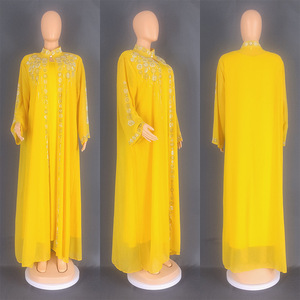 African <strong>Dresses</strong> for Women <strong>Traditional</strong> Clothing Set <strong>Nigeria</strong> Robe Chiffon Diamond Caftan Abaya Musulman <strong>Dress</strong> Dashiki Kaftan - Product Image 6