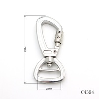 Mousqueton pivotant en nickel avec verrou pour laisse de chien, crochet robuste pour charge lourde