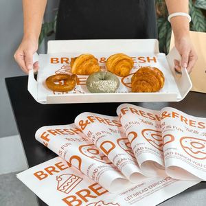 Custom Printed Greaseproof Virgin Wood Pulp Biodegradable Food Grade <b>Recyclable</b> Bakery <b>Wrapping</b> <b>Paper</b> for Cake Fast Food - Product Image 4
