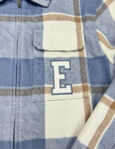 Camicie di flanella <span class=keywords><strong>a</strong></span> <span class=keywords><strong>quadri</strong></span> invernali da <span class=keywords><strong>uomo</strong></span> con lettere personalizzate logo ricamato Streetwear camicie di flanella oversize con cerniera <span class=keywords><strong>a</strong></span> maniche lunghe per <span class=keywords><strong>uomo</strong></span> - Product Image 5
