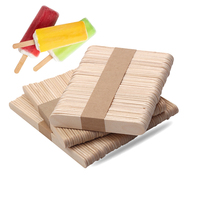 Bâtonnets de crème glacée biodégradables en copeaux de bois, bâtonnets en bois jetables pour supermarché
