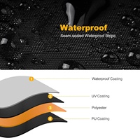 Housse de VTT pour extérieur de patio, housse de 4 roues résistante à l'eau avec boucle, housse de quadruple anti-UV anti-poussière et anti-vent