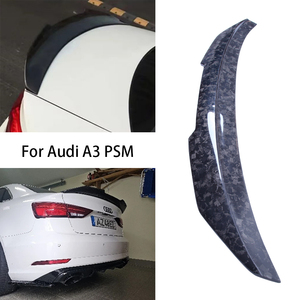 For A3 S3 RS3 8V PSM Style Real Forged Carbon Fiber Material <b>Rear</b> <b>Spoiler</b> Trunk Wing 2013-2020 - Product Image 2
