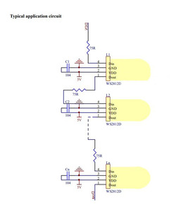 WS2812D-F5 Nouveau LED programmable d'origine 5 mm Diode électroluminescente RVB DIP4 WS2812D - Product Image 4