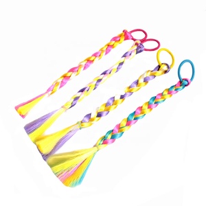 Extension per <span class=keywords><strong>Capelli</strong></span> Intrecciati Genya, Accessori Multicolore, Ciocche Sintetiche con Nastro per Feste per Bambini - Product Image 2