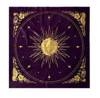 Nappe de table en velours personnalisée pour cartes de tarot, divination, rituels et usage sur autel ; Divination en velours