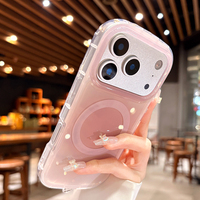 Coque IMD magnétique dégradée pour iPhone 17 Air 16 Pro Max, étui de luxe antichoc en TPU et PC effet bonbon
