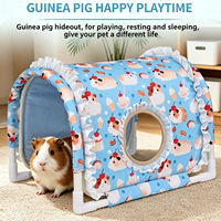Nouveau style, tunnel cachette stable et lavable pour petits animaux : cochon d'Inde, hamster, chinchilla, lapin pygmée, furet