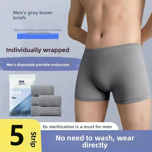 Caleçons jetables pour hommes, sensation coton, stérilisés, sans lavage, emballés individuellement, sous-vêtements de voyage portables pour clients d'hôtel - Product Image 5