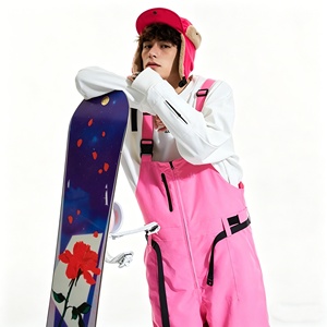 Pantalones <span class=keywords><strong>de</strong></span> Esquí para Hombre, Personalizados con Logotipo OEM, Resistentes al Viento, Impermeables, Acolchados, Color Rosa, 3 Capas, con Estampado - Product Image 1