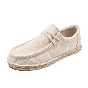 Zapatos de lino sin olor para hombre, sandalias de hierba tejida para pescadores, zapatos de lona de verano para hombre, zapatos casuales con suela de cáñamo, zapatos de moda. - Product Image 5