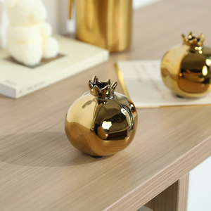 Vaso di Melograno in Porcellana Oro e Argento, Decorazione Moderna e Semplice per <span class=keywords><strong>Soggiorno</strong></span>, Mobile TV, Design Lussuoso - Product Image 3