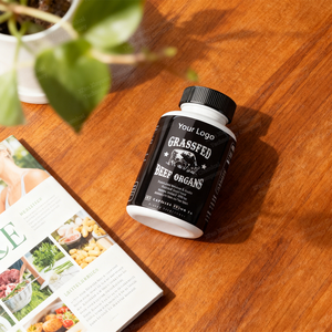 Capsules d'organes de foie, de rate et de pancréas de bœuf nourri à l'herbe lyophilisé OEM pour la gestion de l'énergie des adultes - Product Image 3