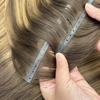 Extensions de cheveux humains 100% vierges russes Remy à cuticules intactes, double tirage, trame papillon XO, volume invisible