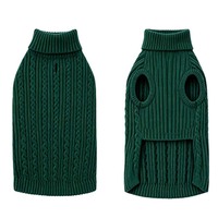 Pull-over en tricot uni pour chien Husky de taille moyenne, chaud et doux, col roulé, couleur unie