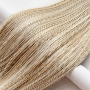Extensiones de Cabello Humano Virgen 100% Ruso Haiyi de Alta Calidad, Super Dobles, con Punta Plana, Pre-Adheridas, Teñidas, Color Rubio para Mujer - Product Image 2