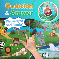 ELETREE 420 Kata E-book Bilingual Spanyol & Inggris Mengenal Kata-kata Baru Mainan Edukasi Musik Buku Suara untuk Anak-anak