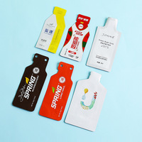 Matériau plastique laminé en forme de bouteille à impression personnalisée avec sac d'emballage de boisson en Gel d'énergie en aluminium