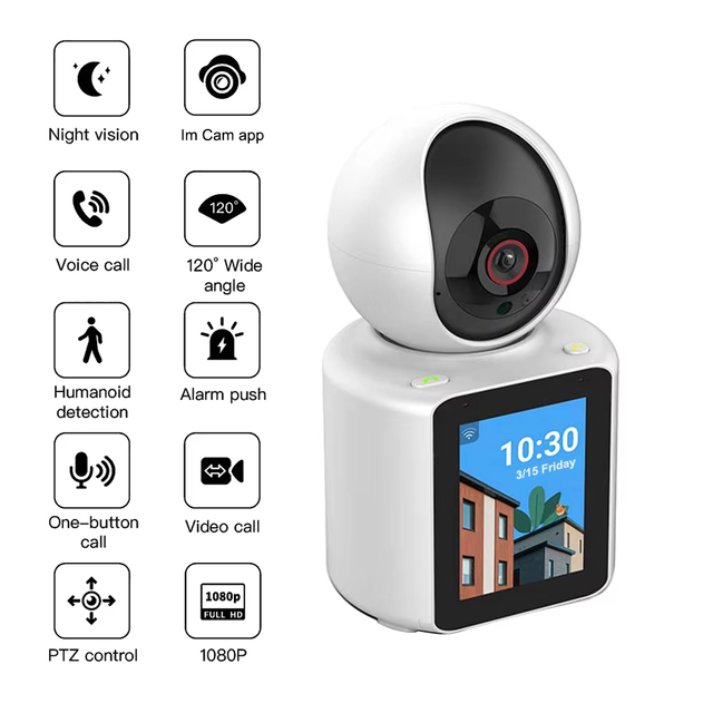 V360 Pro Home Security System with HD Smart Camera Real Time Two-Way Video Talk Built-in Mic CMOS Sensor for Children Monitoring