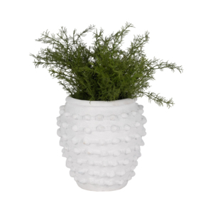 Vaso decorativo moderno in ceramica con texture a bolle per piante da interno ed esterno - Product Image 2