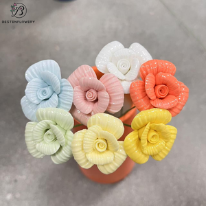 <span class=keywords><strong>Mini</strong></span> jardin en céramique fait main avec des fleurs mélangées, décoration d'intérieur, cadeau pour la Saint-Valentin, fête des mères, imperméable, réaliste, classique, long - Product Image 6