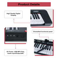 BD MUSIC 61 Keys Portable Electronic Organ Teclado Student Musical Instruments Digital Piano Keyboard on Sale