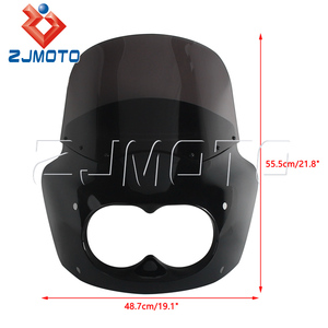 Motocicleta preperforada con hardware PC parabrisas ahumado y ABS estilo Club carenado para <span class=keywords><strong>Harley</strong></span> Dyna <span class=keywords><strong>Fat</strong></span> <span class=keywords><strong>Bob</strong></span> FXDF <span class=keywords><strong>2008</strong></span> - Product Image 6