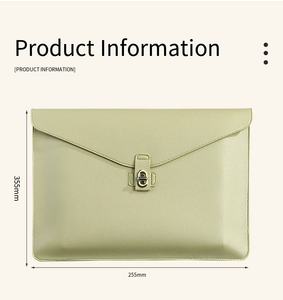 Custom Logo A4 <b>Wallet</b> File Bag PU Leather Business Magnetic Closure Document Pouch Exam paper storage File Folder Envelope - Product Image 4