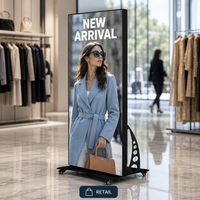 Pantalla LED Digital para Interiores, P2.5, WiFi, 4G, Control USB, Gabinete Delgado de 62 mm, Servicio Frontal, para Cadenas de Tiendas