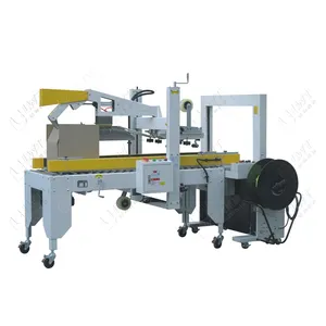 Leadworld Both Side Belt Drive Automatic Case Box Carton Sealer Sealing Machine With Closing Upper Flaps
