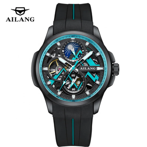 Nuovissimo Orologio Meccanico Scheletrato Sportivo e Alla Moda Ailang per Uomo con Fase Lunare Impermeabile 3ATM Personalizzabile Automatico OEM - Product Image 2