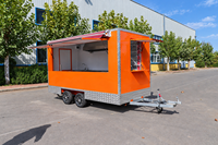 Food Truck avec autocollants personnalisés, Meilleure vente de remorque alimentaire entièrement équipée Ice Cream Trailer