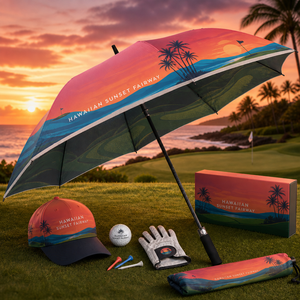Parapluie de golf promotionnel personnalisé avec logo, ouverture automatique, 54, 60, 68, 72 pouces, pour la pluie et les activités de plein air - Product Image 1
