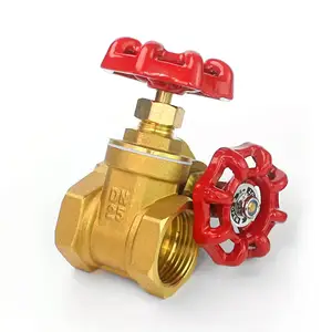 Van điều khiển toàn cầu Brass NPT BSP chủ đề kiểm soát nước PN16 sluice Brass Van cổng