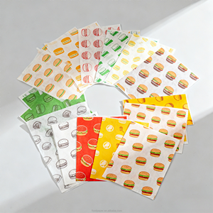 Factory Supplier Custom Logo Non Stick Waterproof Disposable PE Coated Burger <b>Wrapping</b> <b>Paper</b> Sheets <b>Roll</b> Food Grade - Product Image 1