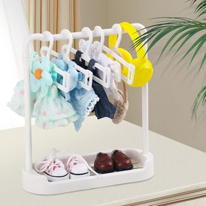 Armoire Pliable pour Poupées Compatible Labubu Walant, 15 Cintres, Barre Empilable, Organisateur, Boîte de Rangement, Vêtements, 12 Ans - Product Image 2