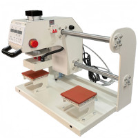 Presse à chaud pneumatique double station compacte pour transfert de logo, support ODM, prix usine, en vente